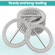 Silver Round Slider Buckle with Rhinestone